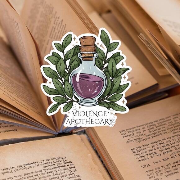 Violence Apothecary Fantasy Book Sticker Booktok Dragon Romantasy Romance Fae - Picture 2 of 2